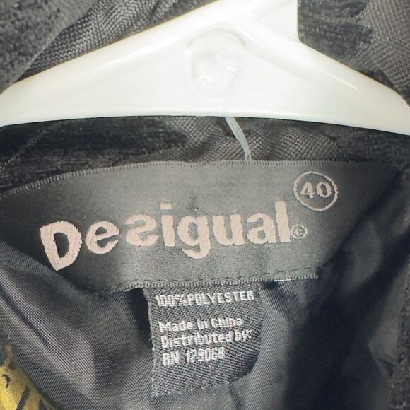 Desigual Mireia Baroque Floral Pattern Long Coat - Picture 7 of 9